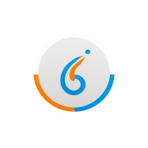 minimalistic logo for the project. Shape: a circle with smooth lines. The central element: neural connections connecting a pencil and a schematic image of a piece of paper. Colors: the background is light gray, the lines and elements are blue with orange accents. Style: technological, but friendly, with simplified forms that emphasize working with AI and content." - icon | sticker