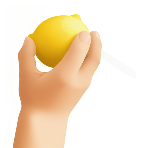 fingers crushes the lemon - icon | sticker