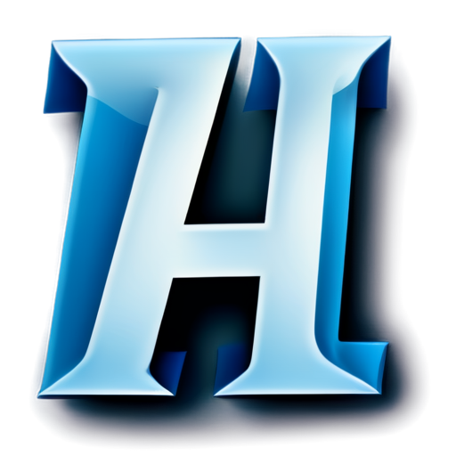 A bold, uppercase letter "H" as the central element. The icon should be easily recognizable at small sizes, like a favicon, so the "H" should remain simple and not overly complex. The icon should be white on a blue background and look hand write - icon | sticker