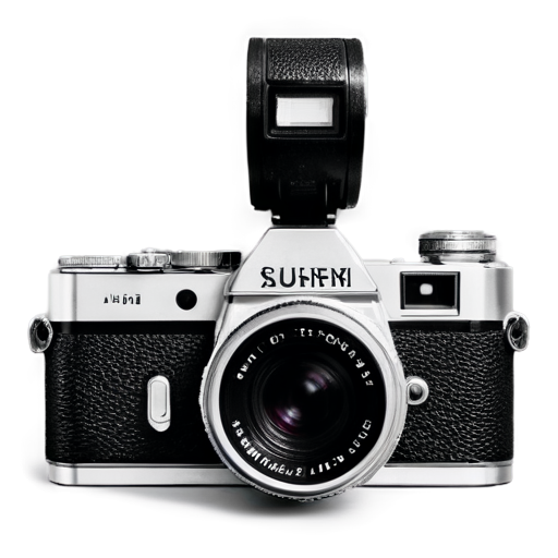 front view, black and white, Stereocamera - icon | sticker