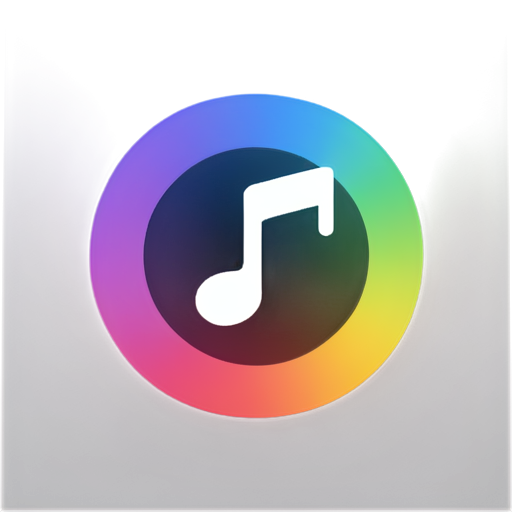 An app icon for the App Store for an app that generates music from text/images - icon | sticker