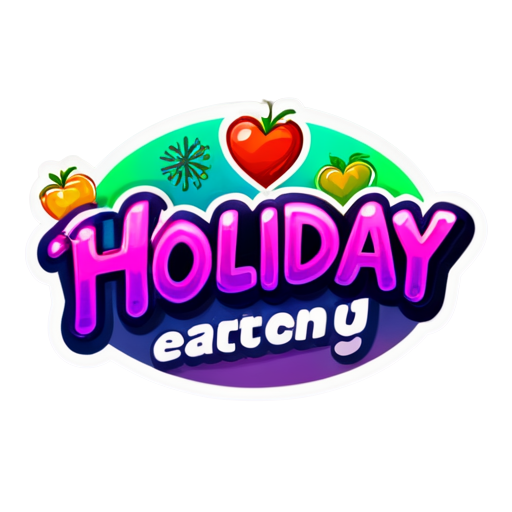 holiday every day. beautiful emblem. beautiful font - icon | sticker