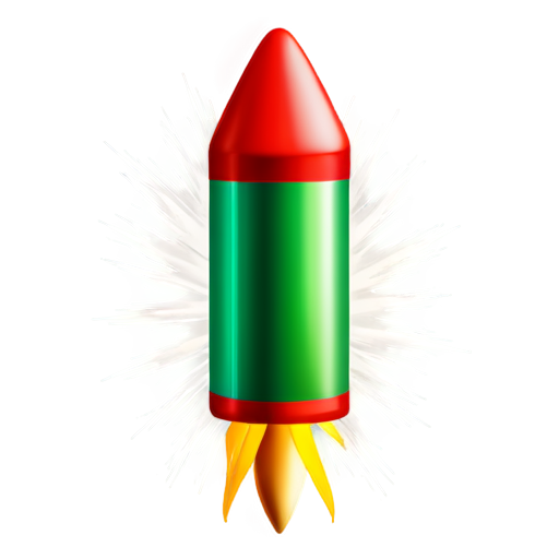 firecracker icon, realistic, emerald colors - icon | sticker