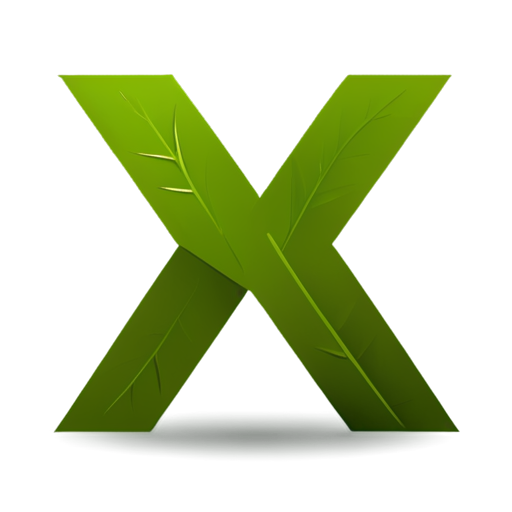 Letter Y У made from leafs flat vector simple style - icon | sticker