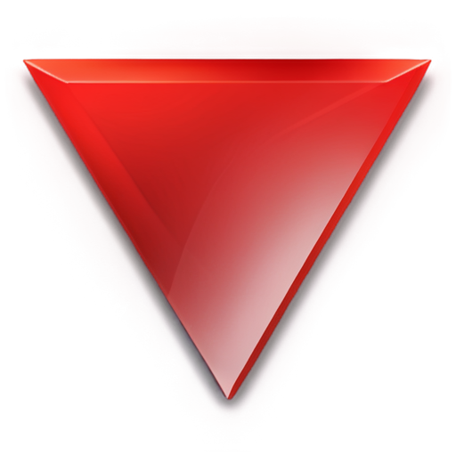 red triangle on dark background - icon | sticker