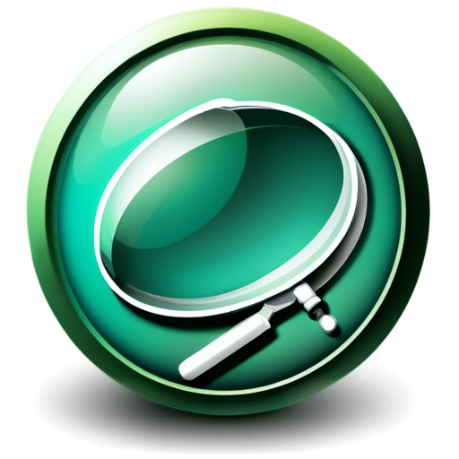 The icon should have a clean, modern style, without cartoonish elements. Include: QA icon with a magnifying glass and bug - icon | sticker