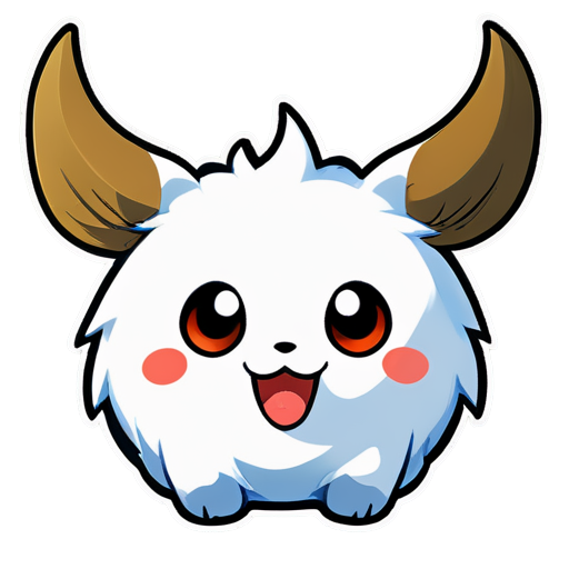 The League of Legends Howling Abyss has a cute logo with the element of Poro. - icon | sticker