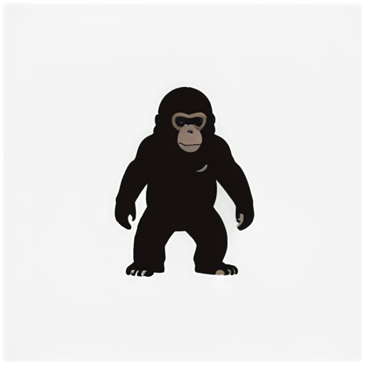 baby mammal inside gorilla - icon | sticker