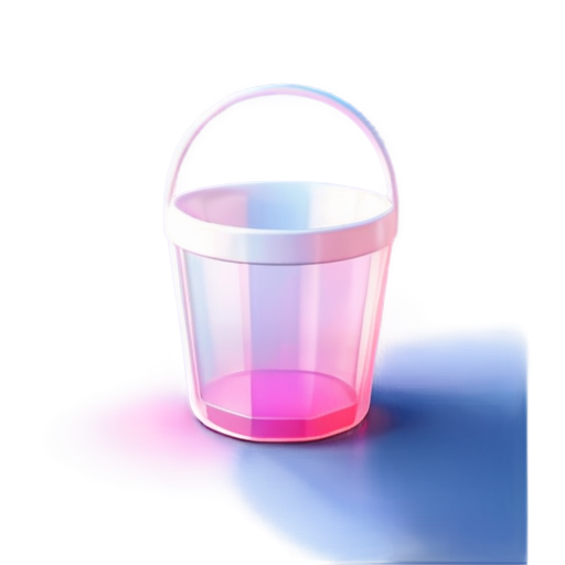 schematic image for the site of a basket with a handle and fruit in pink - icon | sticker