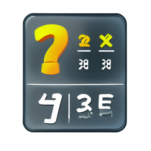 math quiz, addition, subtraction, multiply, division - icon | sticker