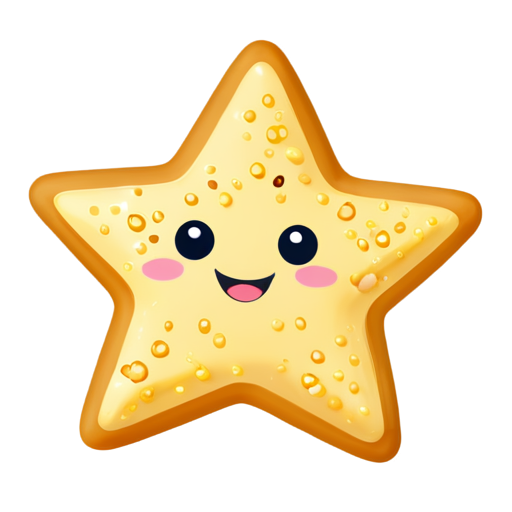 Crispy yam dough stars sprinkled with yam salt. - icon | sticker