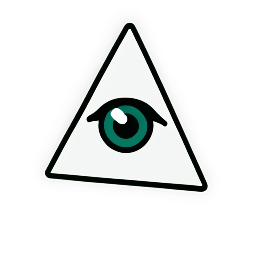 The Eye of Providence with joystick under it - icon | sticker