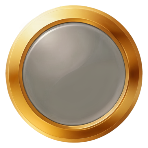 a golden round icon on a transparent background indicating a ban. the icon inside transparent - icon | sticker