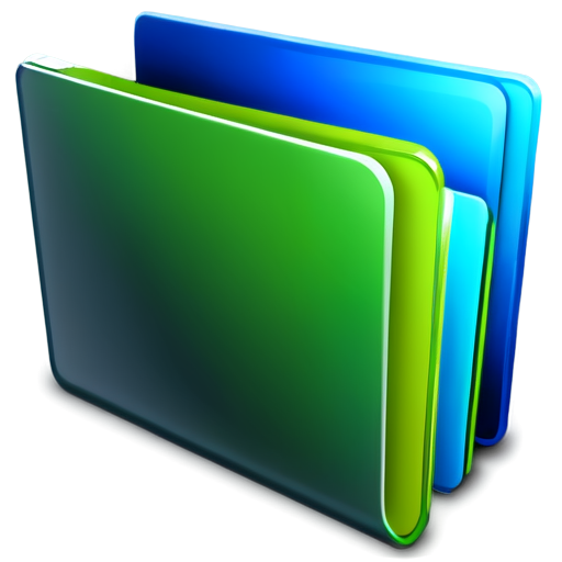 Icon for a personal documentation site with a mix of electric green and electric blue - icon | sticker