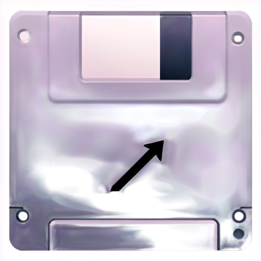 Auto-Save icon featuring the traditional floppy disk icon, with a circle of arrows surrounding the floppy disk. - icon | sticker