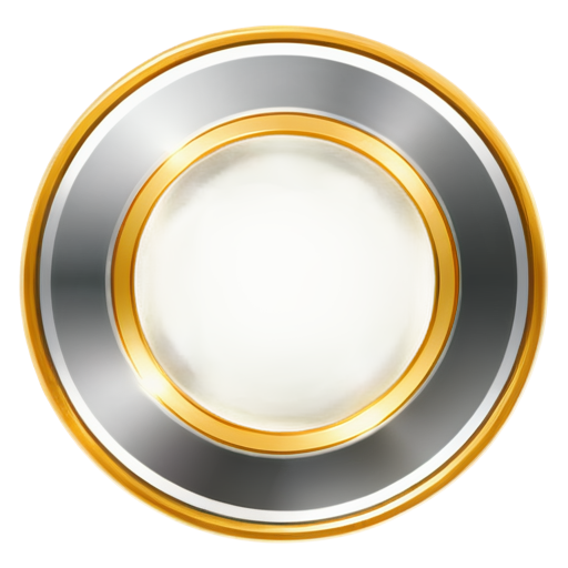 gold-silver circle border on transparent background - icon | sticker