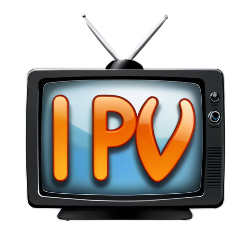 Create a live TV app icon with the word IPTV - icon | sticker