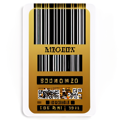 a label with a barcode on it - icon | sticker