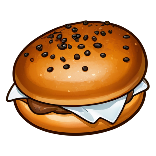 An airy bun filled with yum filling and crunchy spices. - icon | sticker