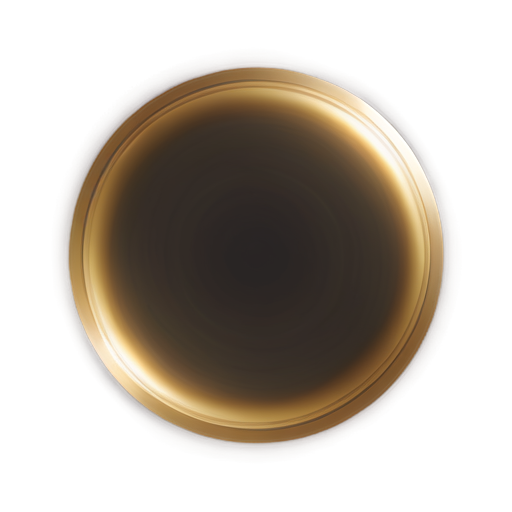 gold smooth thin circle border transparent background - icon | sticker