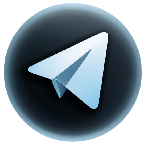 telegram logo in fully darkness - icon | sticker