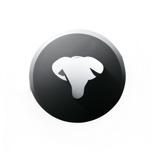 simple black icon for Age of Mammals, with something white inside it - icon | sticker