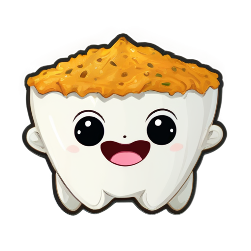 An appetiser of yam creature teeth, seasoned with yam spices. - icon | sticker