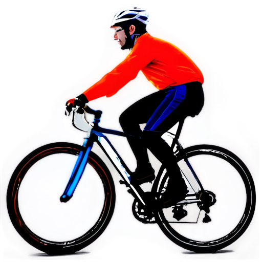 cyclist transparent background - icon | sticker