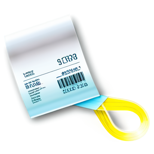 curled shopping receipt on a transparent background - icon | sticker