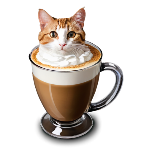 cat cappucino - icon | sticker