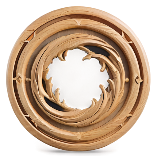 This icon centers around a woodgrain motif, reflecting the natural texture of Jinzuo woodcraft, intertwined with Zen-inspired elements. The circular shape represents harmony and balance, while the flowing lines around the edge symbolize spiritual energy and calm. The design uses natural wood tones and soft colors to emphasize the fusion of traditional craftsmanship and spiritual healing. - icon | sticker