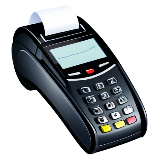 blank receipt from payment terminal on transparent background - icon | sticker