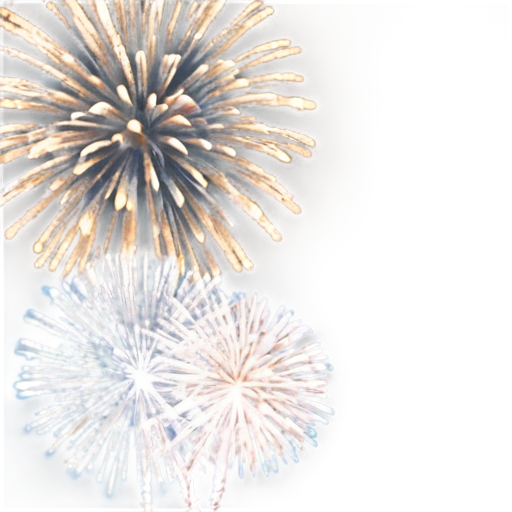 fireworks and christmas lights - icon | sticker