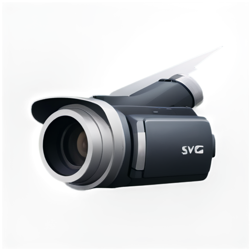 video camera on a background of lightning - icon | sticker