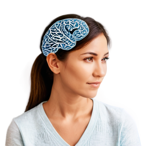 Create an avatar for a psychology blog aimed at a mixed audience (both men and women). The image should convey trust, professionalism, and warmth. Include a symbol of psychology, like a silhouette of a head with a neural network or a stylized brain, surrounded by calm, neutral colors (such as soft blues, greens, and grays). The background should be light, clean, and minimalist, so as not to distract from the main image. - icon | sticker