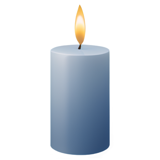 a candle on a dark blue background. - icon | sticker