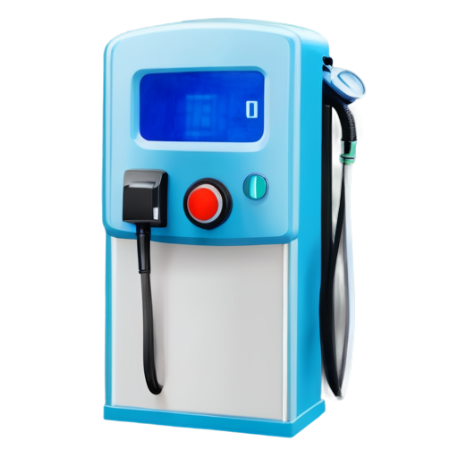 fuel pump in blue and light blue colors - icon | sticker