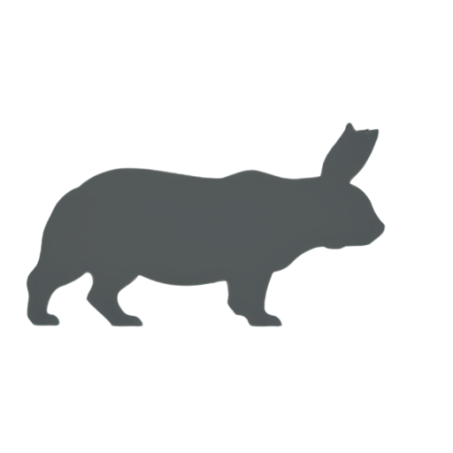 Simple, low-key and flat a lovely animal - icon | sticker