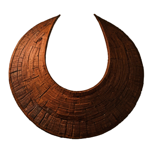 Simple gorget made of tree bark - icon | sticker