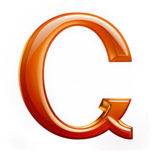 An artistic logo of the capital letter Q requires a vibrant introduction, in orange or red colors, with very rich tones, and the letter Q resembling a magnifying glass. - icon | sticker