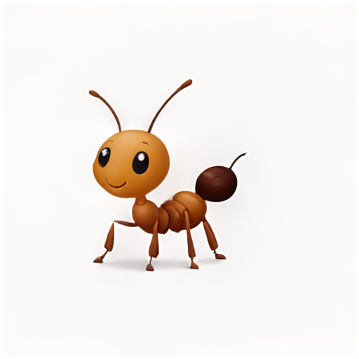 brown cute ant standing - icon | sticker