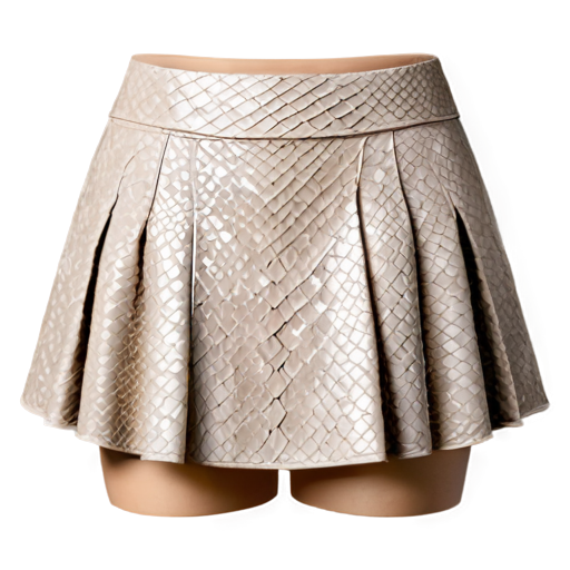 Medieval fantasy very short mini skirt made of beige lizard scales, matte - icon | sticker