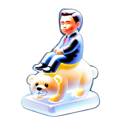 draw Russia president riding a bear - icon | sticker