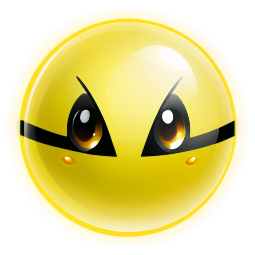 yellow electric ball with flashes - icon | sticker