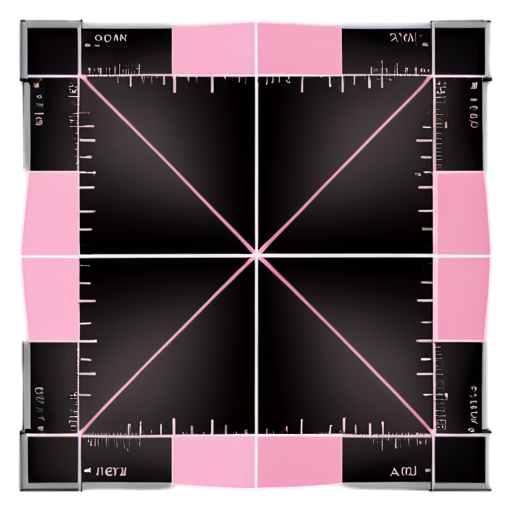 Four-quadrant coordinate system in black and pink tones - icon | sticker