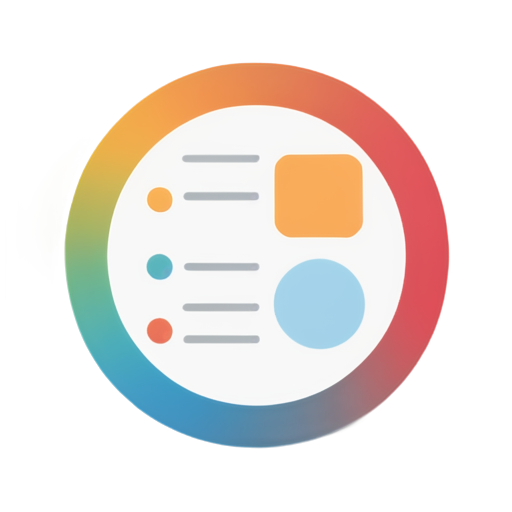 beautiful colorful circle todo-list - icon | sticker