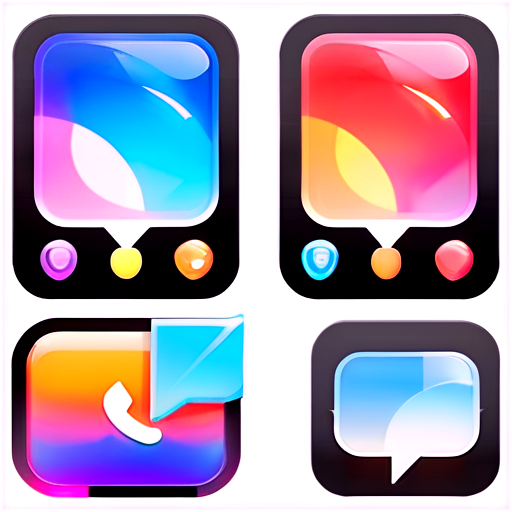 “Design a set of modern and sleek app icons for an iOS messenger app called NODA. The app focuses on secure and private messaging, with a futuristic and minimalistic theme. The icon should feature a clean and professional design, with a unique symbol or logo that conveys communication and privacy. - icon | sticker