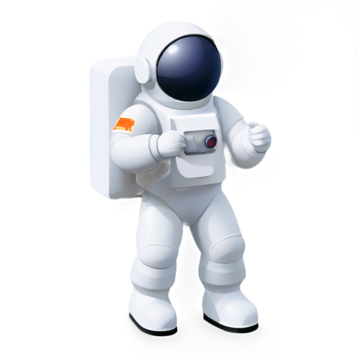 Lunar link, space themed crypto trading bot, astronaut - icon | sticker