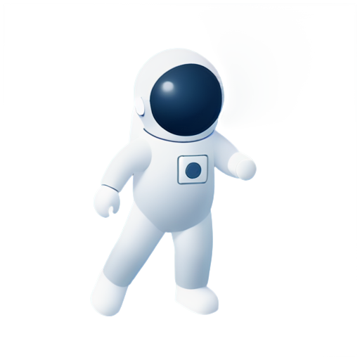 Lunar link, space themed crypto trading bot, astronaut - icon | sticker