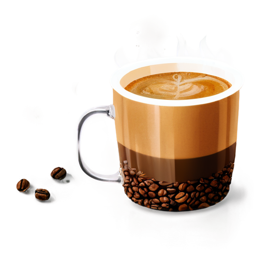 neural network with coffee - icon | sticker